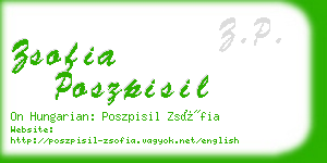 zsofia poszpisil business card